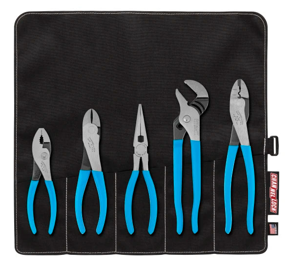 CHANNELLOCK TOOL ROLL-1 5-Piece Technicians Pliers Set