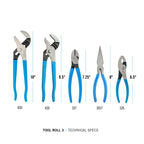 CHANNELLOCK TOOL ROLL-3 5-Piece Professional Pliers Set - Tool Leaks