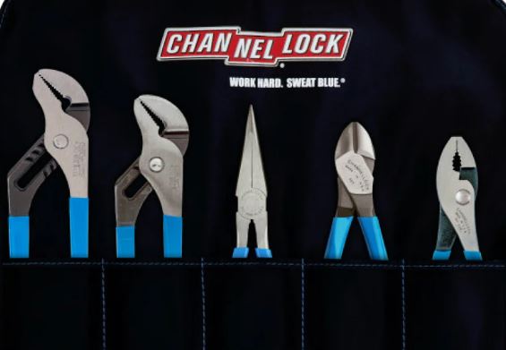 CHANNELLOCK TOOL ROLL-3 5-Piece Professional Pliers Set
