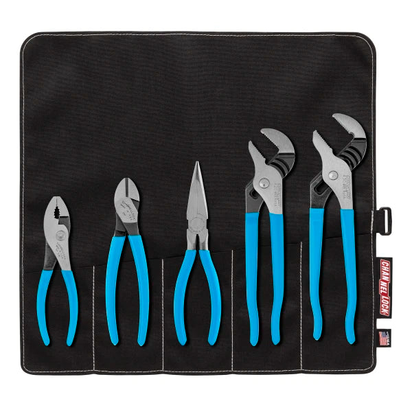 CHANNELLOCK TOOL ROLL-3 5-Piece Professional Pliers Set