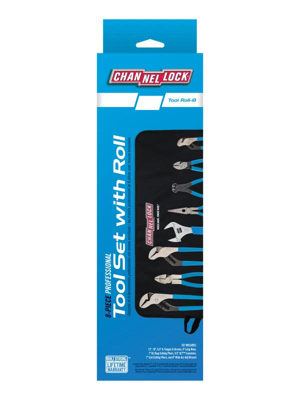 CHANNELLOCK TOOL ROLL-8 8-Piece Professional Tool Set