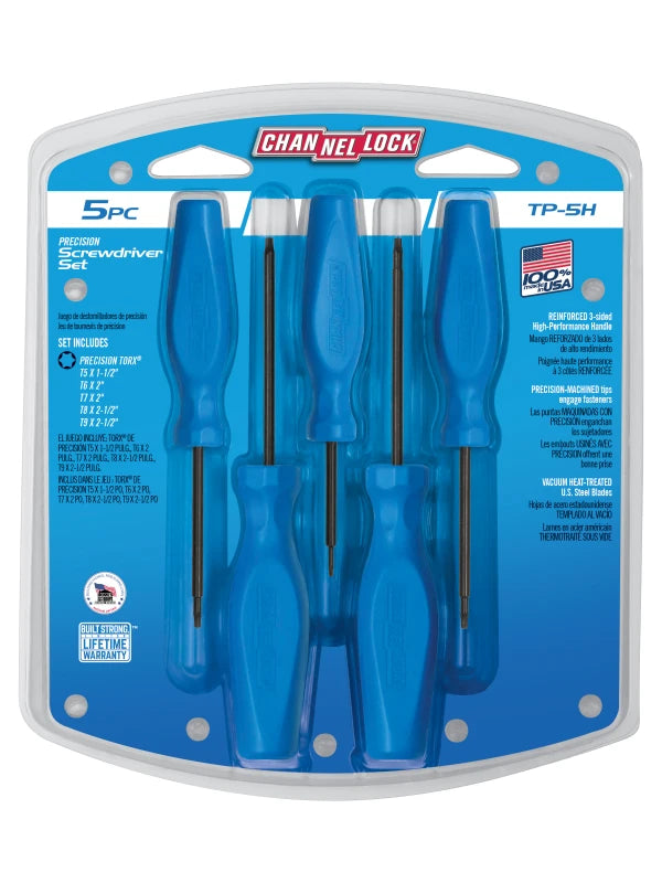 CHANNELLOCK TP-5H 5-Piece Precision TORX Driver Set