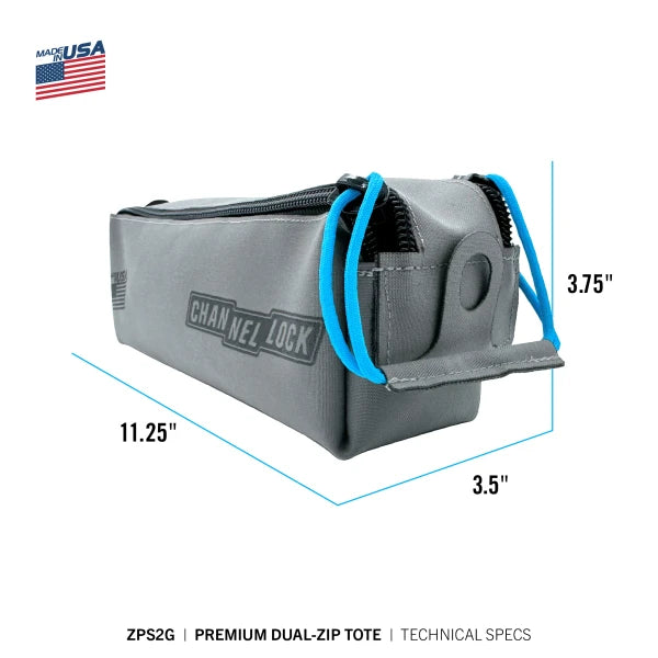 CHANNELLOCK ZPS2G Premium Double Zip Pouch