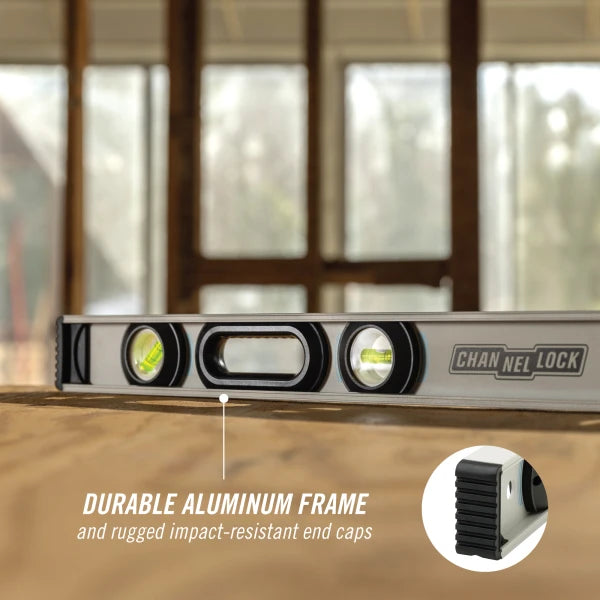 CHANNELLOCK 5100-0024 24" Professional Grade I-Beam Level