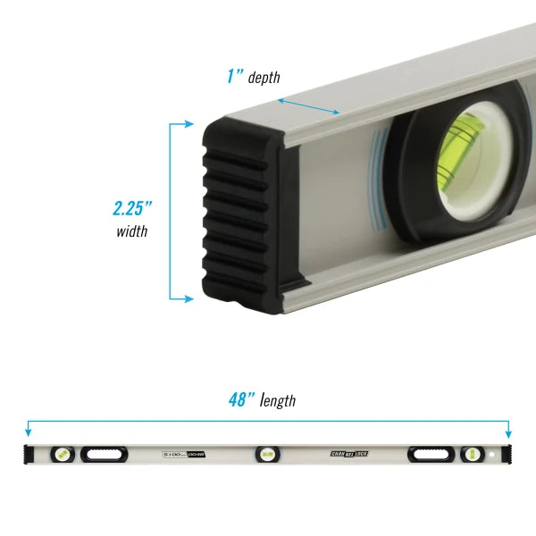 CHANNELLOCK 5100-0048 48" Professional Grade I-beam Level