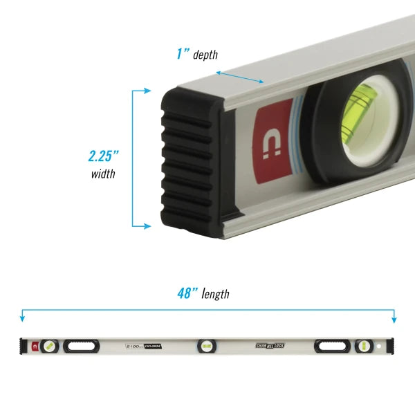 CHANNELLOCK 5100-0048M 48" Professional Grade I-beam Magnetic Level