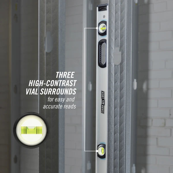 CHANNELLOCK 5100-0048M 48" Professional Grade I-beam Magnetic Level