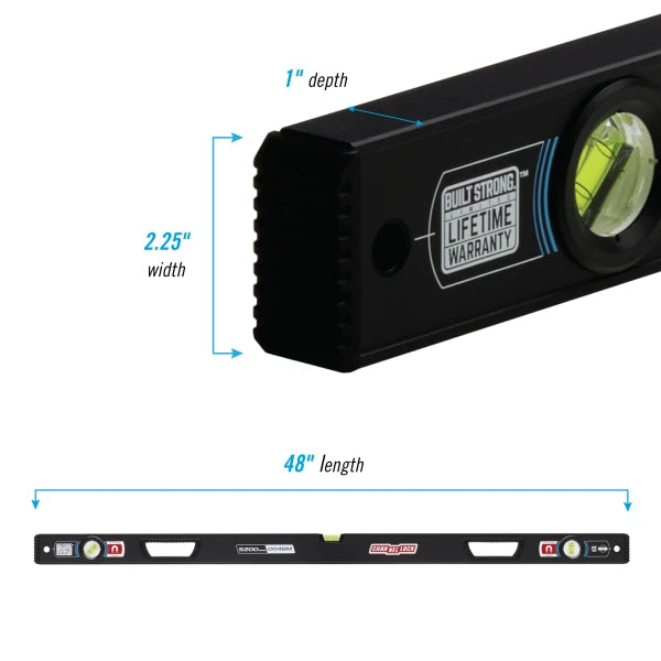 CHANNELLOCK 5200-0048M 48" Professional Grade Box Level Magnetic
