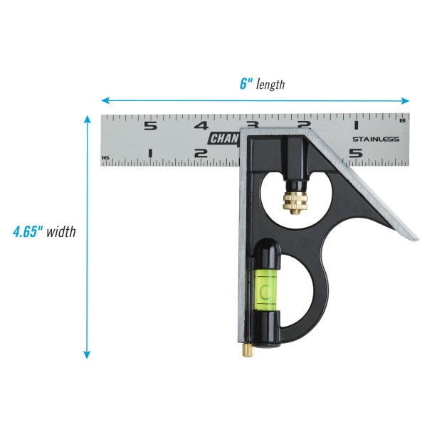 CHANNELLOCK 8100-006CS 6" Combination Square