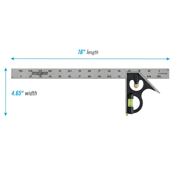 CHANNELLOCK 8100-016CS 16" Combination Square