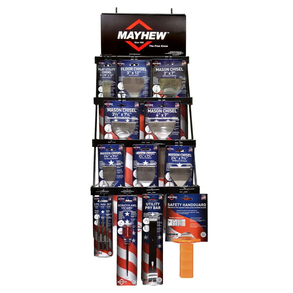 Mayhew 80012 Full Masonry & Builders 11/2+1 Punch & Chisel Set