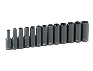 Grey Pneumatic 1213MD 13-Piece 3/8" Drive Metric Deep Socket Set - Tool Leaks