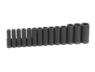 Grey Pneumatic 1412MD 14-Piece 1/2" Drive Metric Deep Socket Set - Tool Leaks
