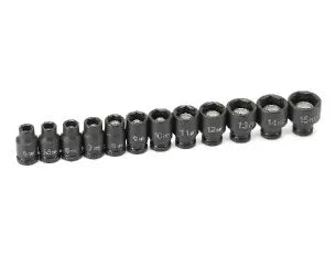 Grey Pneumatic 9712MG 12-Piece 1/4" Drive Metric Magnetic Impact Socket Set - Tool Leaks