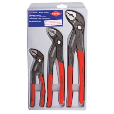 KNIPEX 00 19 55 S8 3-Piece Cobra Pliers Set