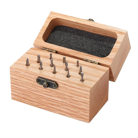 KnKut 12KK14BS-1/8 12-Piece Carbide Burr Set with 1/8" Shanks