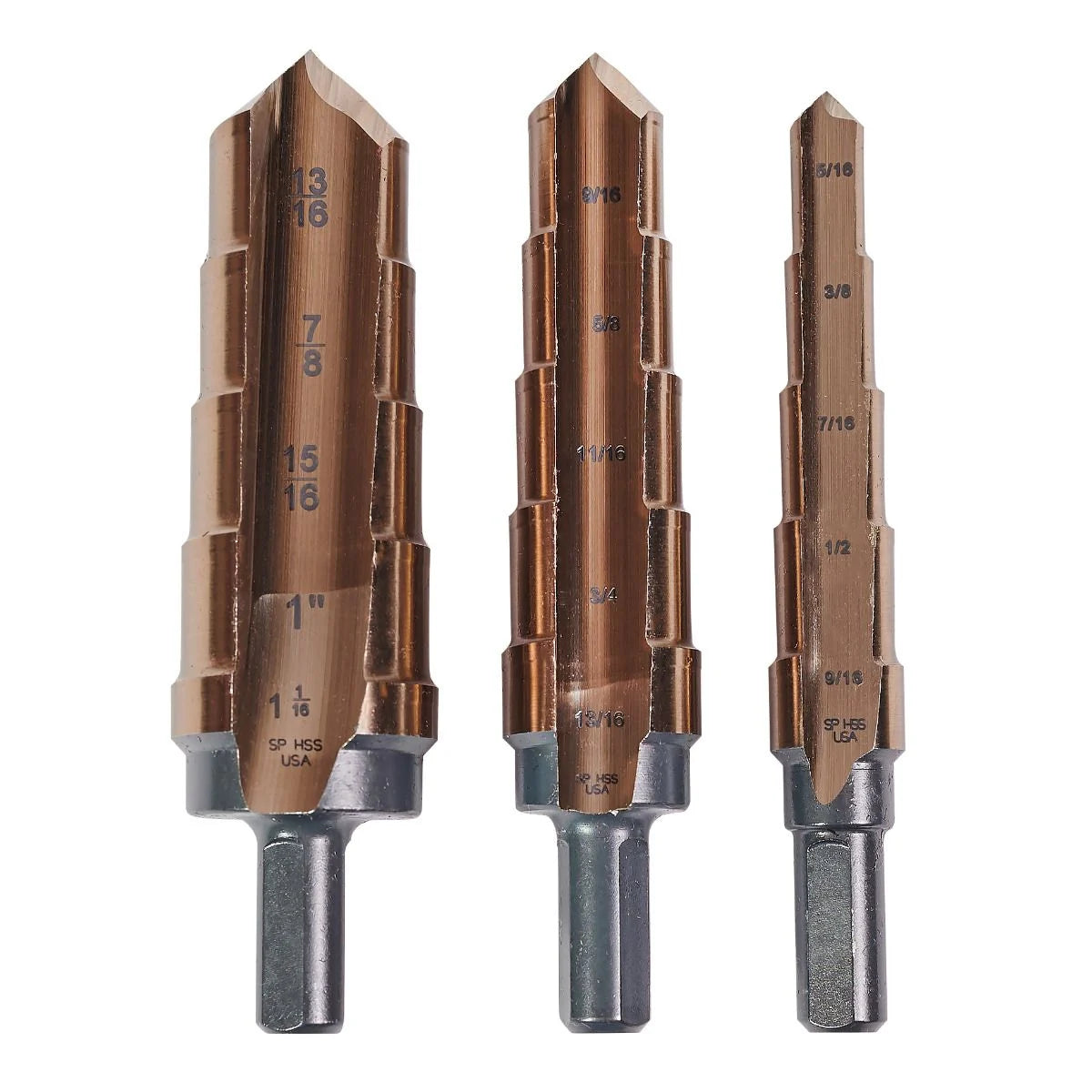 KnKut 3KK4SR 3-Piece Hole Expansion Step Reamer Set