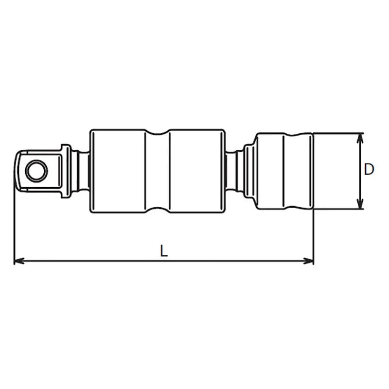 Ko-ken 2772Z 1/4" Drive Universal Double Joint 1/4 Square Length 46mm Z-series