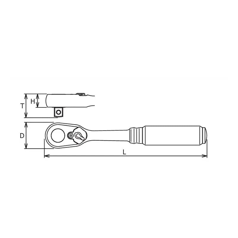 Ko-ken 3725Z-280 Z-Series 3/8" Drive Reversible Ratchet, L=280mm (72 Teeth)