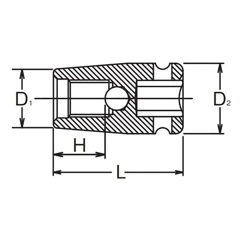 Ko-ken 13103M-8(1.25) 3/8" Drive M8 x 1.25 Stud Bolt Setter, 35mm