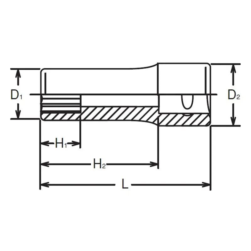 Ko-ken 2300A-1/8 1/4" Drive Socket 1/8 6 point Length 50mm - Tool Leaks