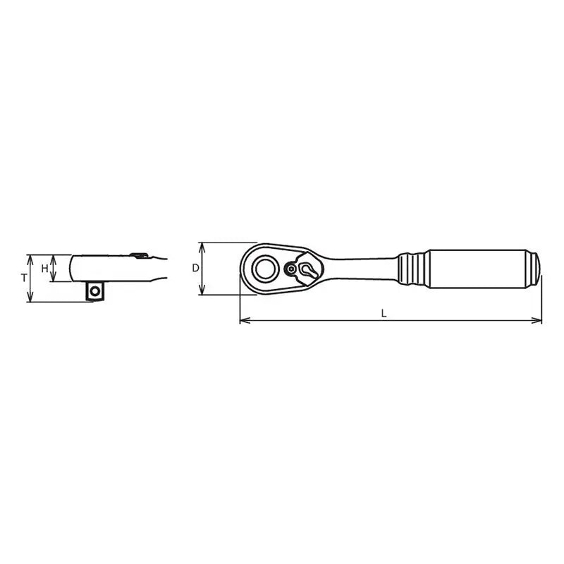 Ko-ken 2725ZB-3/8 1/4" Body 3/8" Drive Ratchet 72 teeth Length 114mm Quick Release Z-series