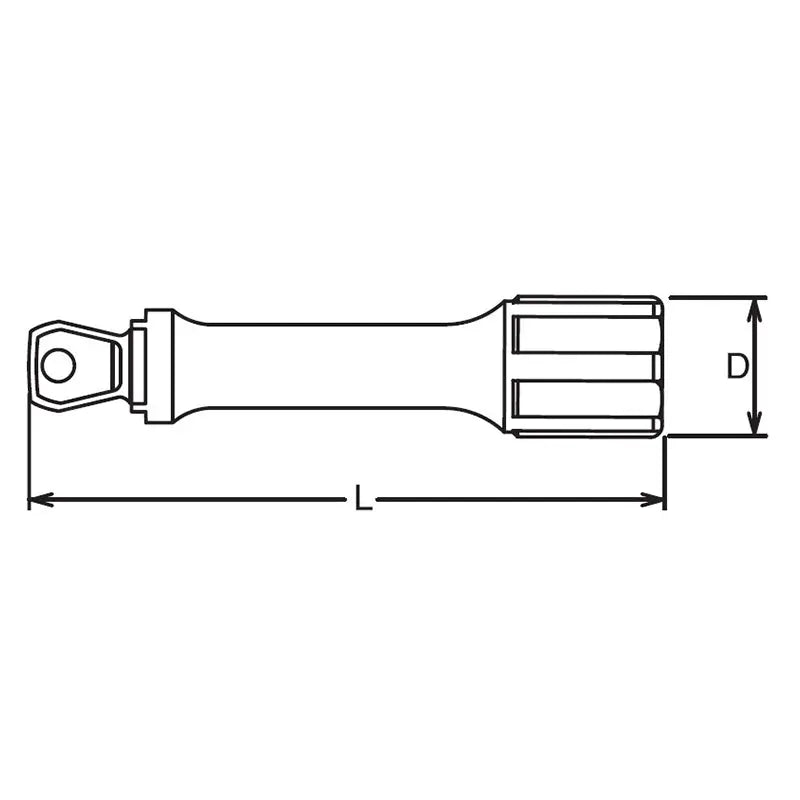 Ko-ken 2763-28 1/4" Drive Wobble-Fix Extension Bar 1/4 Square Length 28mm