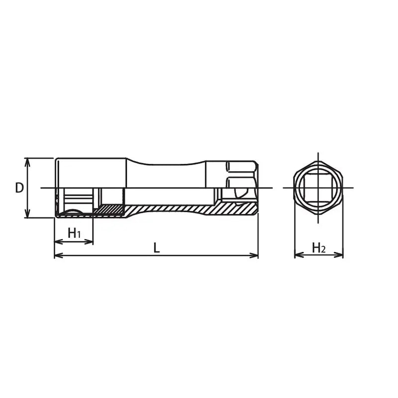 Ko-ken 3300CZ-20.8 3/8" Drive Z-Series 6-Point Clip Type Spark Plug Socket 20.8mm