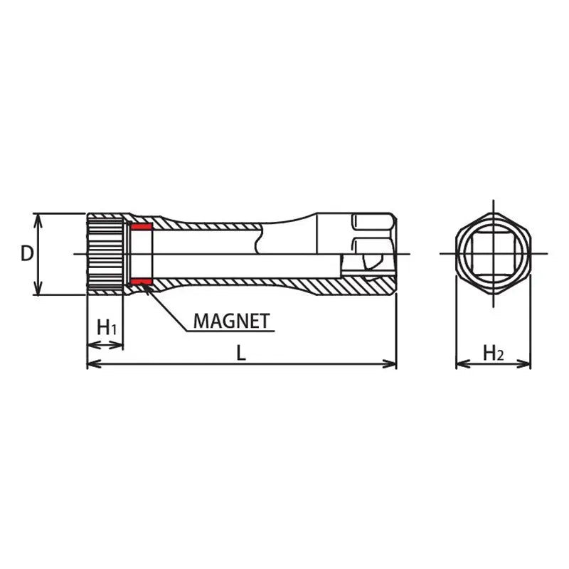 Ko-ken 3305PZ-14 3/8" Drive Z-Series 12 point Magnetic Spark Plug Socket 14mm