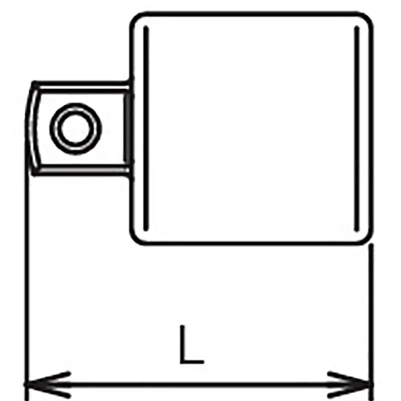 Ko-ken 3322A 3/8" Drive Adaptor 1/4 Square Length 24mm
