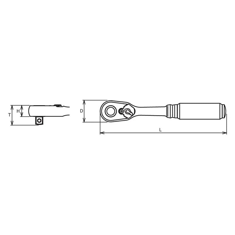 Ko-ken 3725ZB-280 3/8" Drive Ratchet Handle 72 teeth Length 280mm Quick Release Z-series