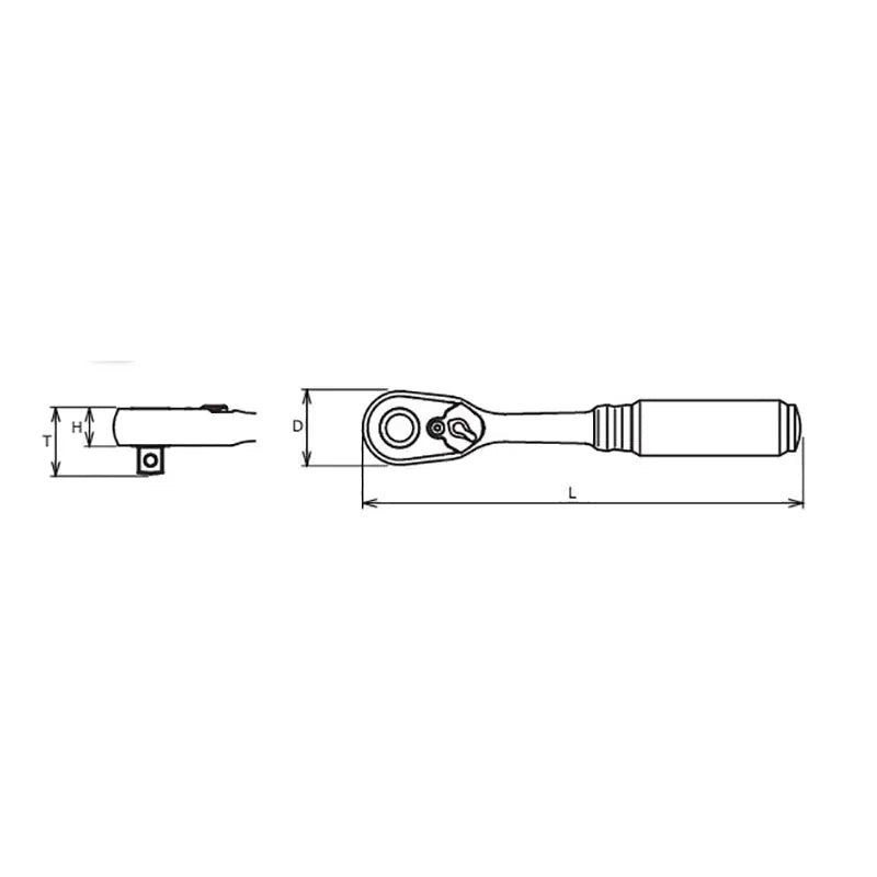 Ko-ken 3725ZB 3/8" Drive Ratchet Handle 72 teeth Length 178mm Quick Release Z-series