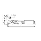 Ko-ken 3726Z-280 Z-Series 3/8" Drive Flexible Ratchet, Reversible (L=280mm), 72 Tooth - Tool Leaks