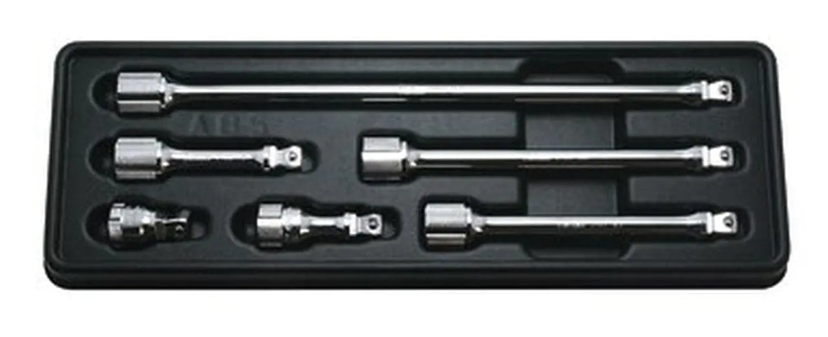 Ko-ken PK3763/6 3/8" Drive Wobble-Fix Extension Bar Set 32-250mm ABS Tray 6-Piece