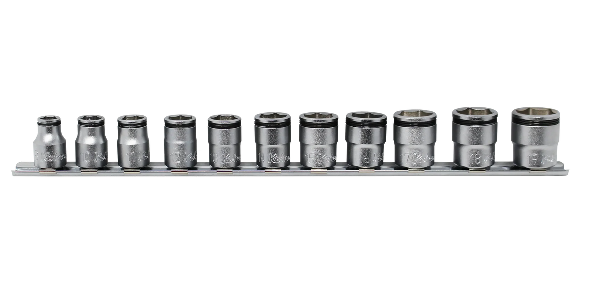 Ko-ken RS3450M/11 3/8" Drive Nut Grip Socket Set 8mm-19mm - 11-Piece - RS3450M/11