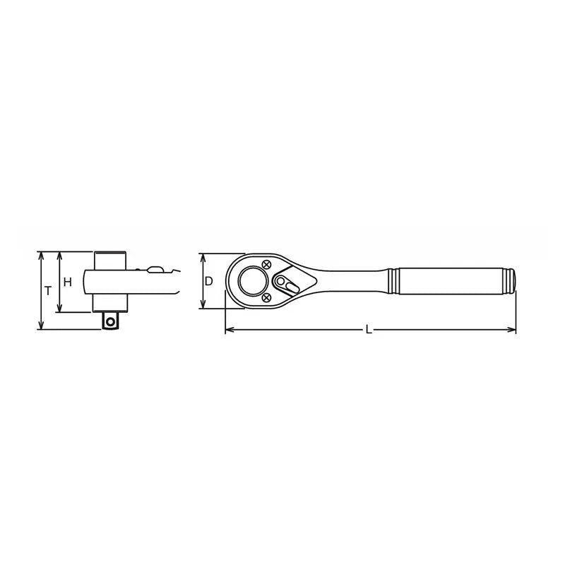 Ko-ken 3751J-25 3/8" Drive Torque Ratchet 25Nm Length 178mm For Spark Plug