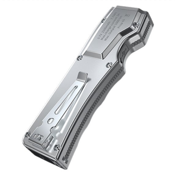MAXXEON MXN04040 SearchPoint SHIFTER Rechargeable Handheld Flashlight - STEEL