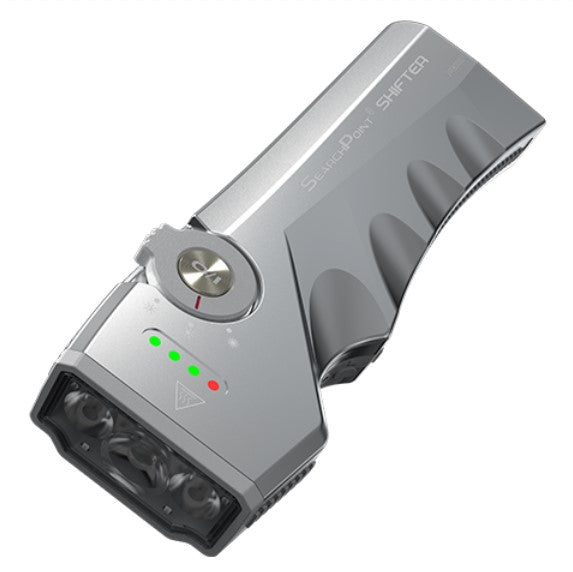 MAXXEON MXN04040 SearchPoint SHIFTER Rechargeable Handheld Flashlight - STEEL