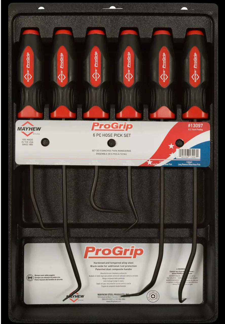 Mayhew 13097 6-Piece ProGrip Hose Pick Set