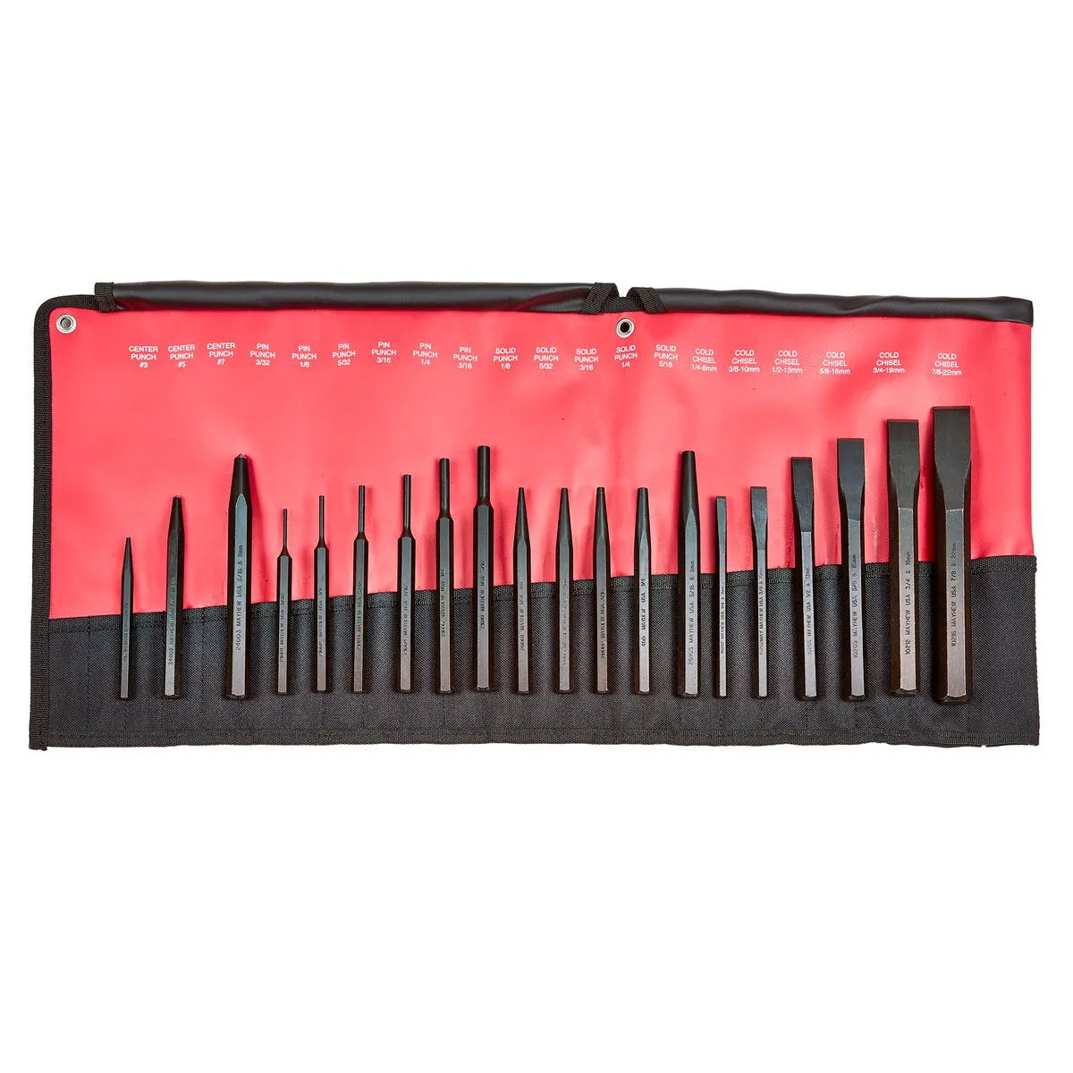 Mayhew 61020 20-Piece Punch and Chisel Set