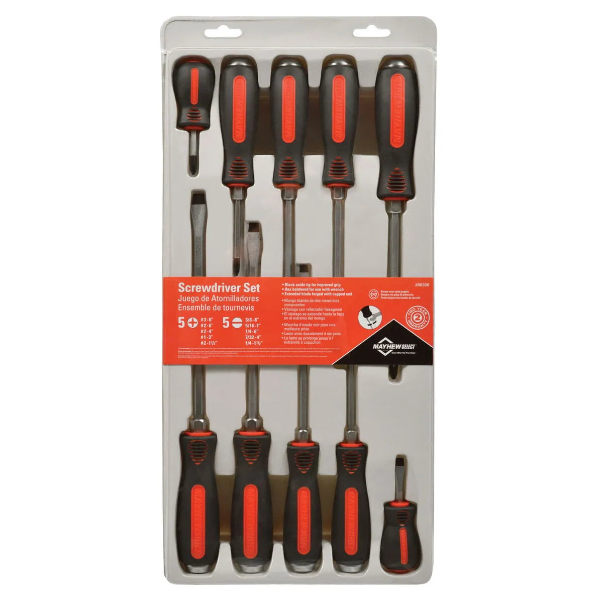 Mayhew 66306 10-Piece Screwdriver Set