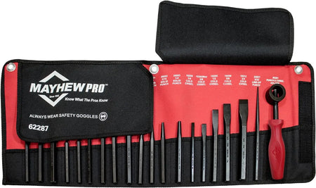 Mayhew 62287 20-Piece SAE Punch and Chisel Set