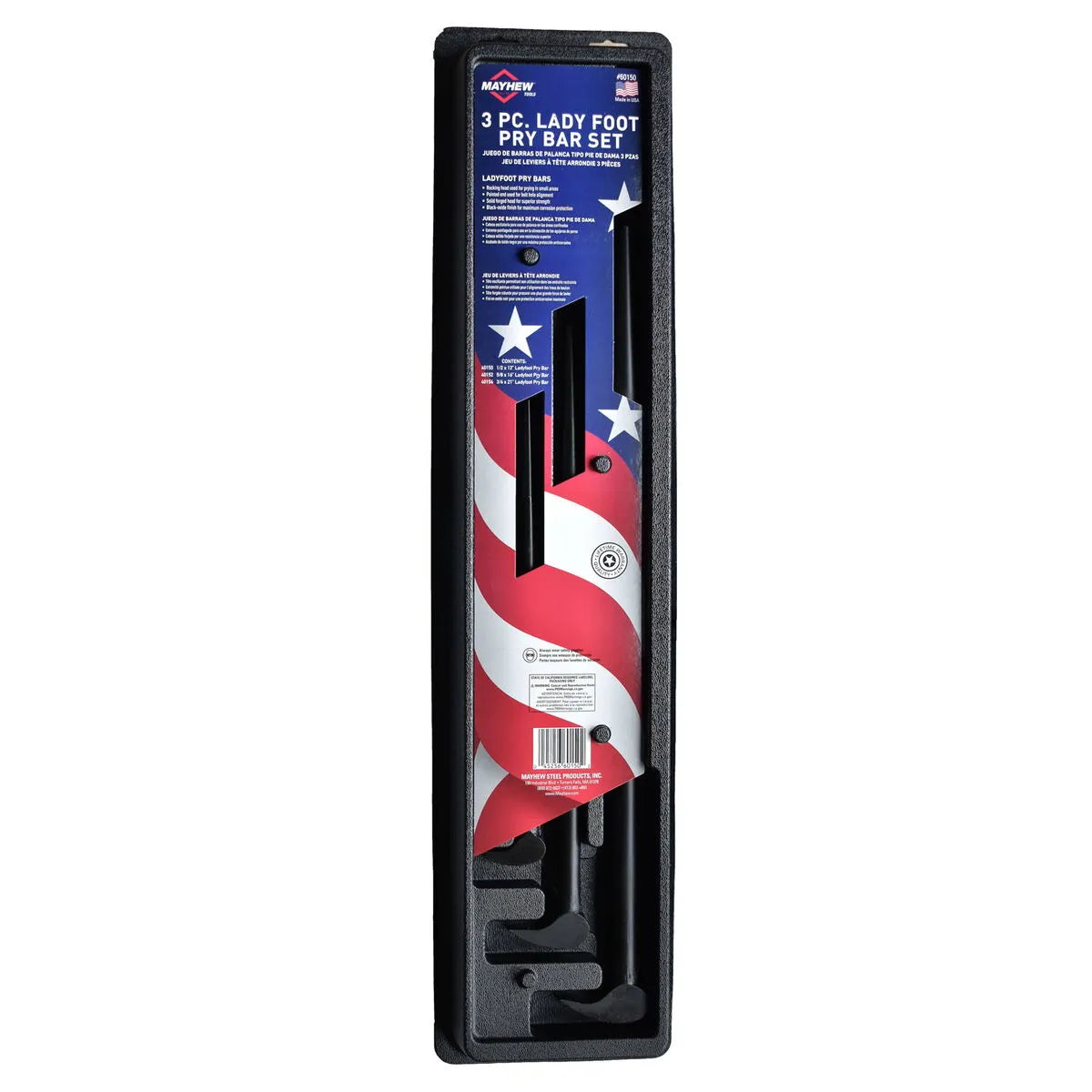Mayhew 60150 3-Piece Ladyfoot Pry Bar Set
