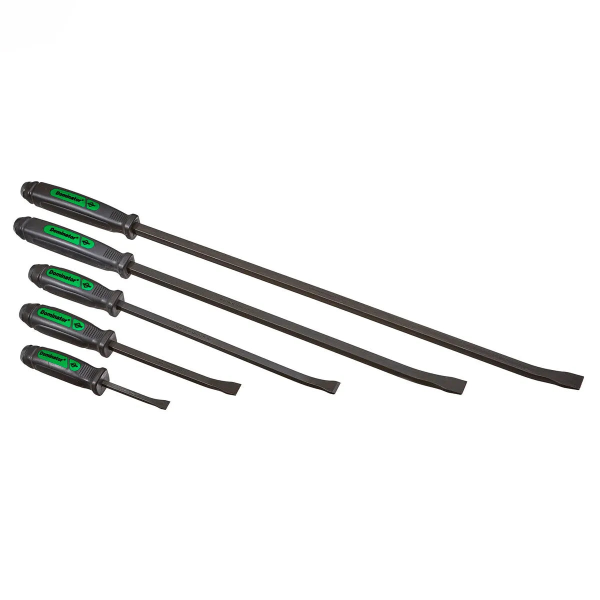 Mayhew 61366GN 5-Piece Dominator Curved Screwdriver-Handle Pry Bar Set - Green