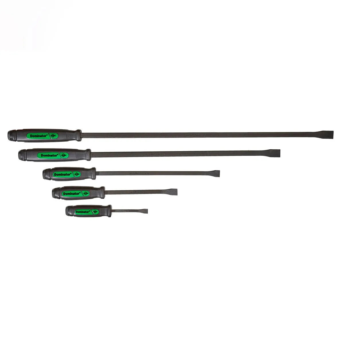 Mayhew 61366GN 5-Piece Dominator Curved Screwdriver-Handle Pry Bar Set - Green