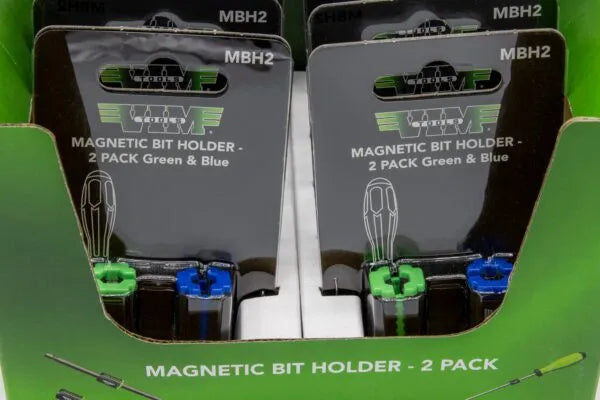 VIM Tools MBHDISP Magnetic Bit Holder Display - 10 Packs Of MBH2 (2-Piece Per Pack) - Tool Leaks