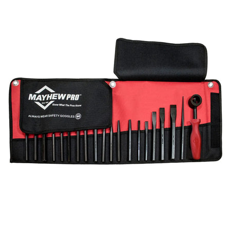Mayhew 66287 20-Piece Metric Punch and Chisel Set