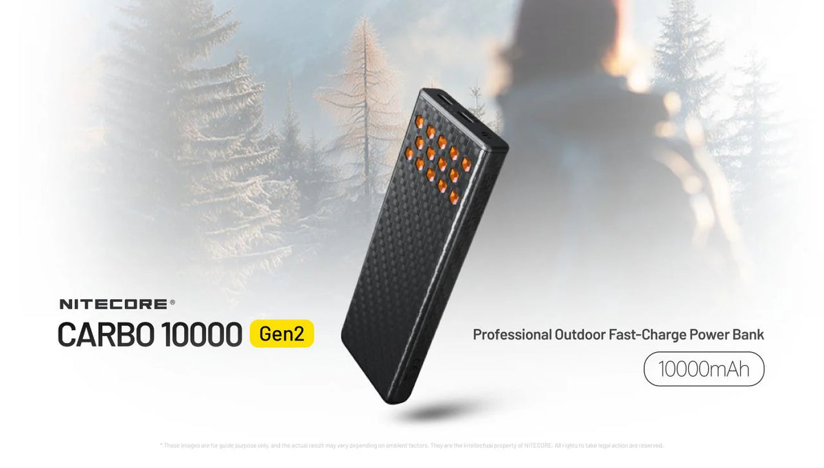 NITECORE BAT-NITE-CARBO10000G2-OR Carbo 10000 Gen2 10000mAh Power Bank - Orange