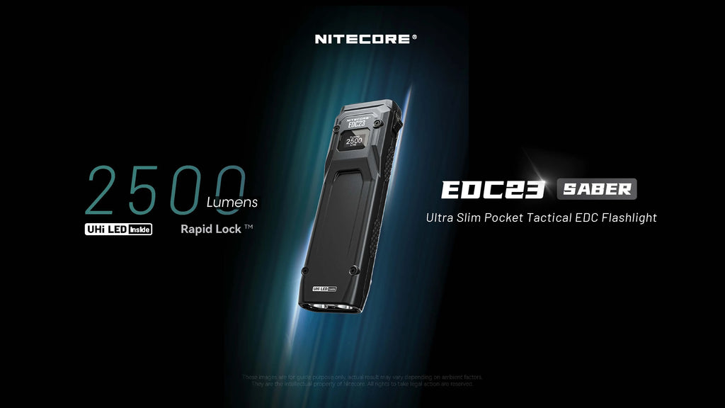 NITECORE EDC23 2500 Lumen EDC Flashlight - Black - Tool Leaks