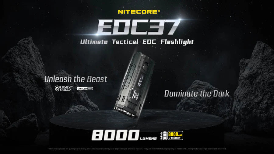 NITECORE EDC37 8000 Lumen EDC Flashlight - Black - Tool Leaks
